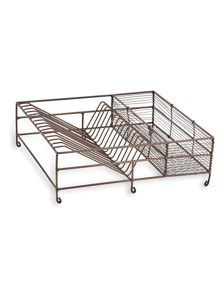 Nkuku Aged Brass Inkollu Low Dish Rack - Image 3 of 3 Nkuku Aged Brass Inkollu Low Dish Rack - Image 3 of 3