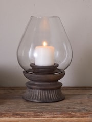 Nkuku Dark Ash Kawani Mango Wood Lantern Candle Holder - Image 1 of 3
