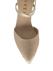 Ravel Gold Strappy Diamante Court Shoes - Image 4 of 4