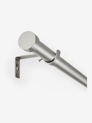 Brushed Silver Stud Finial Extendable 28mm Curtain Pole Kit - Image 2 of 7
