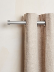 Brushed Silver Stud Finial Extendable 28mm Curtain Pole Kit - Image 3 of 7