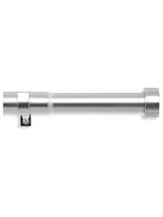 Brushed Silver Stud Finial Extendable 28mm Curtain Pole Kit - Image 6 of 7