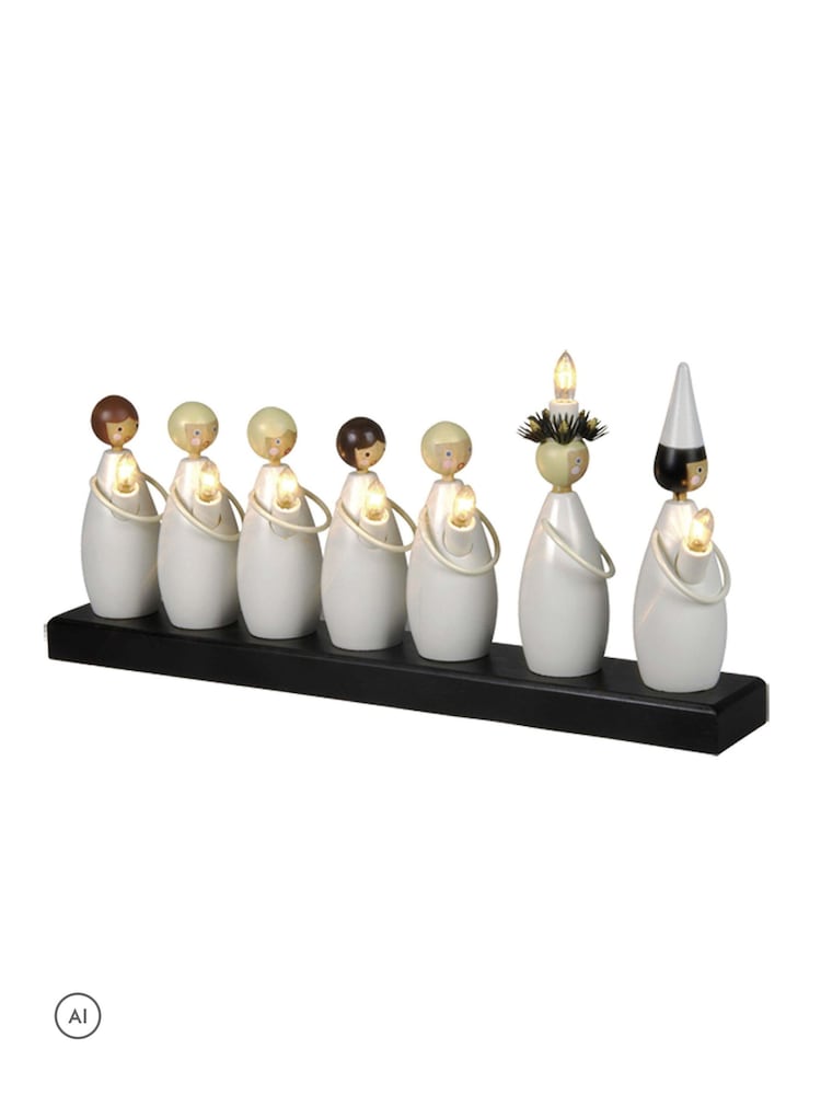 Eglo Black White LED Festive Figure Decoration - Image 2 of 4 Eglo Black White LED Festive Figure Decoration - Image 2 of 4