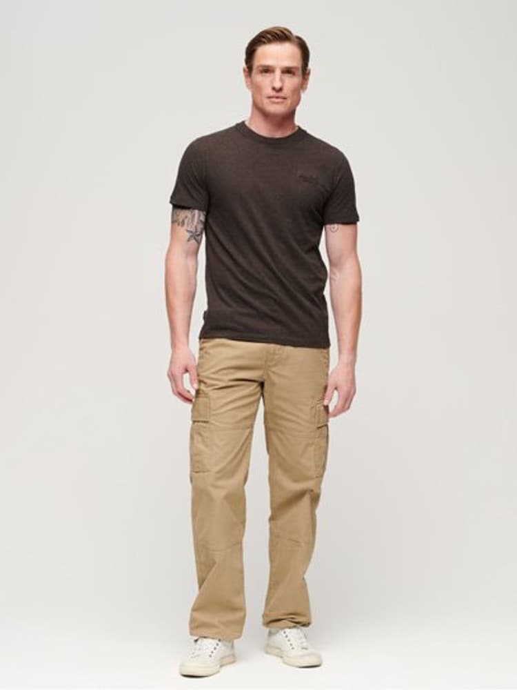 Superdry Dark Brown Vintage Logo Cap Sleeve T-Shirt - Image 2 of 6