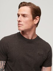 Superdry Dark Brown Vintage Logo Cap Sleeve T-Shirt - Image 3 of 6