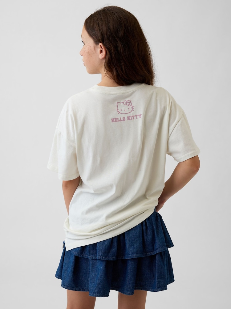 Gap White Oversized Boxy Graphic T-Shirt (4-13yrs) - Image 2 of 5 Gap White Oversized Boxy Graphic T-Shirt (4-13yrs) - Image 2 of 5