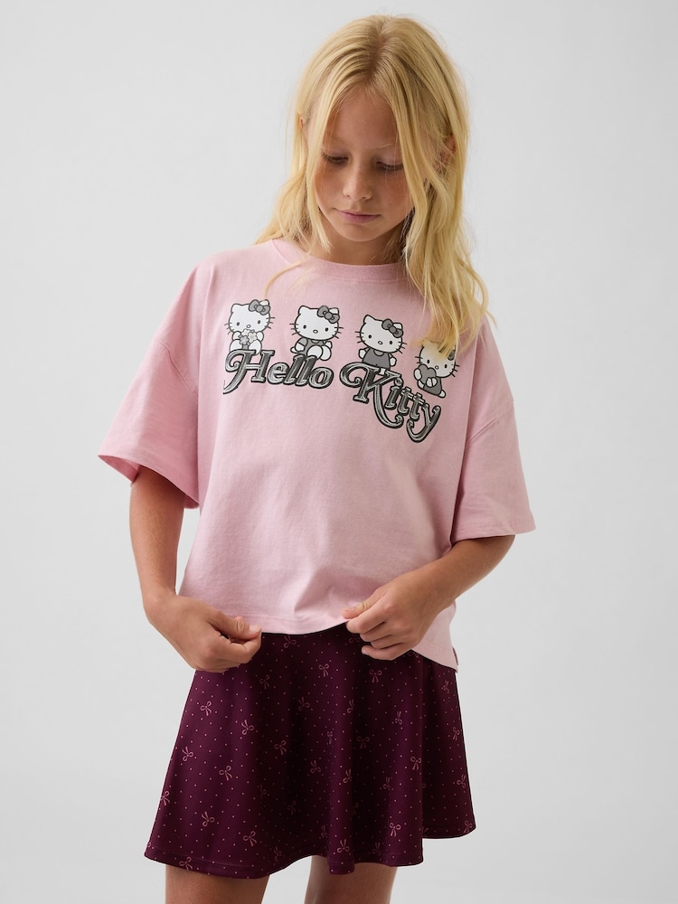 Gap Pink Oversized Boxy Graphic T-Shirt (4-13yrs) - Image 1 of 5 Gap Pink Oversized Boxy Graphic T-Shirt (4-13yrs) - Image 1 of 5
