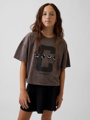 Gap Brown Chococat Oversized Boxy Graphic T-Shirt (4-13yrs) - Image 1 of 5
