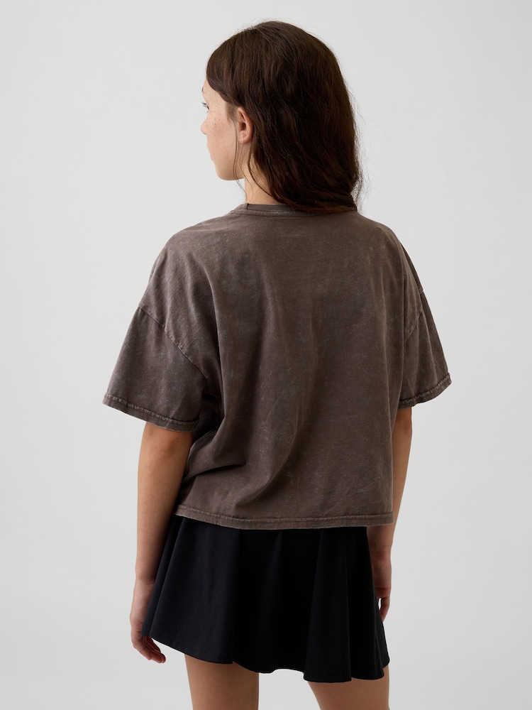 Gap Brown Chococat Oversized Boxy Graphic T-Shirt (4-13yrs) - Image 2 of 5