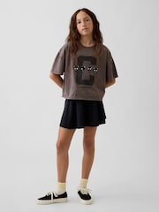 Gap Brown Chococat Oversized Boxy Graphic T-Shirt (4-13yrs) - Image 3 of 5