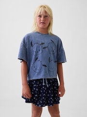 Gap Blue Pochacco Oversized Boxy Graphic T-Shirt (4-13yrs) - Image 1 of 5