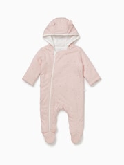 MORI Pink Cosy Zip-Up Pramsuit - Image 2 of 2