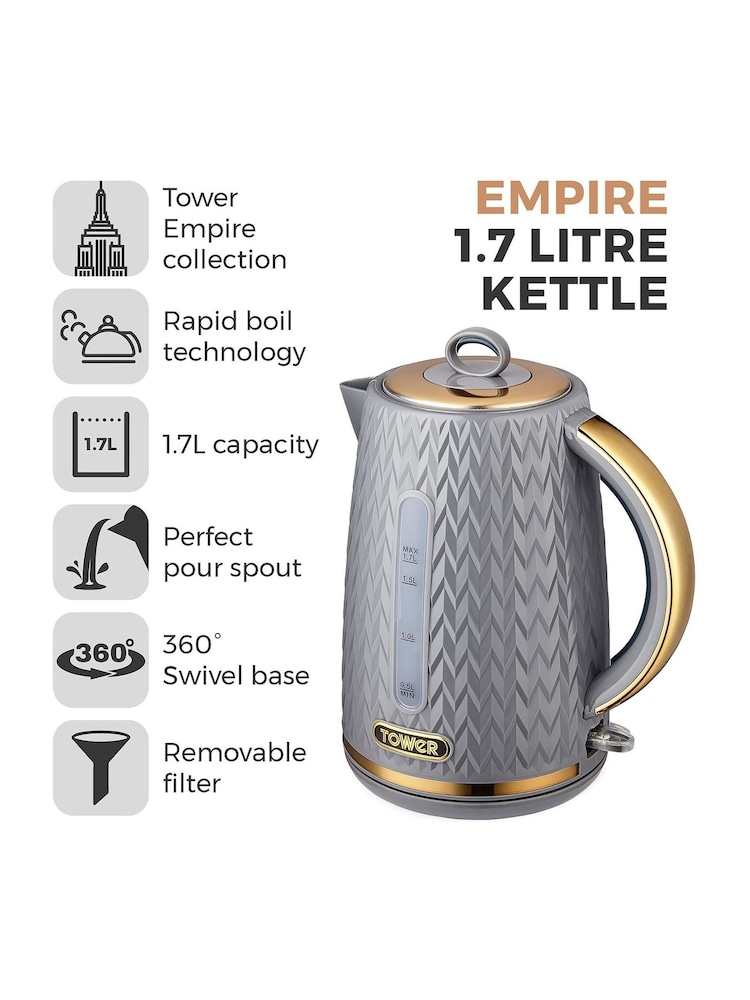 Tower Grey Empire Kettle - Image 2 of 8