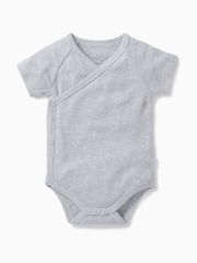 MORI Grey Short Sleeve Supersoft Kimono Bodysuit - Image 2 of 2