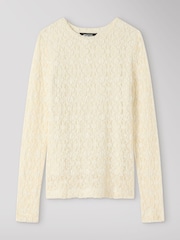Whistles Lace Detail Jersey Top - Bilde 5 av 5