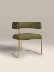Cult Furniture Moss Green Juliana Velvet Carver Dining Chair - Image 2 of 8