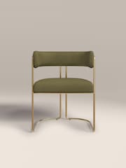 Cult Furniture Moss Green Juliana Velvet Carver Dining Chair - Image 3 of 8