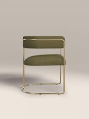 Cult Furniture Moss Green Juliana Velvet Carver Dining Chair - Image 5 of 8