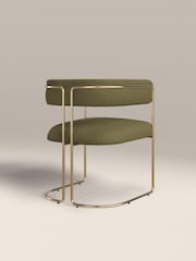 Cult Furniture Moss Green Juliana Velvet Carver Dining Chair - Image 6 of 8