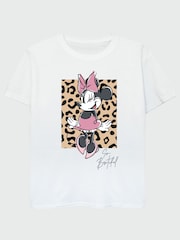 Rags & Rascals White Disney Minnie Mouse So Bowtiful Leopard T-Shirt - Image 2 of 4
