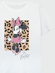 Rags & Rascals White Disney Minnie Mouse So Bowtiful Leopard T-Shirt - Image 3 of 4