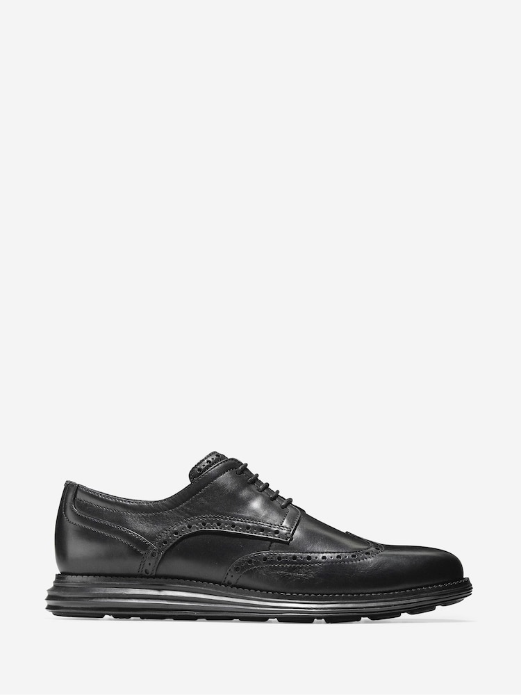 Cole Haan Mens Wide Fit Original Grand Wingtip Oxford Brown Shoes - Image 1 of 6