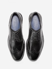 Cole Haan Mens Wide Fit Original Grand Wingtip Oxford Brown Shoes - Image 4 of 6