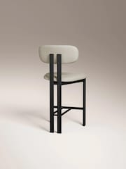 Cult Furniture Set of 2 Speckled Stone Arbor Boucle Kitchen Stool - Image 3 of 8