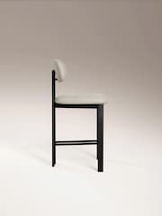 Cult Furniture Set of 2 Speckled Stone Arbor Boucle Kitchen Stool - Image 5 of 8
