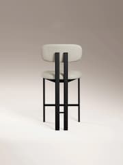 Cult Furniture Set of 2 Speckled Stone Arbor Boucle Kitchen Stool - Image 6 of 8