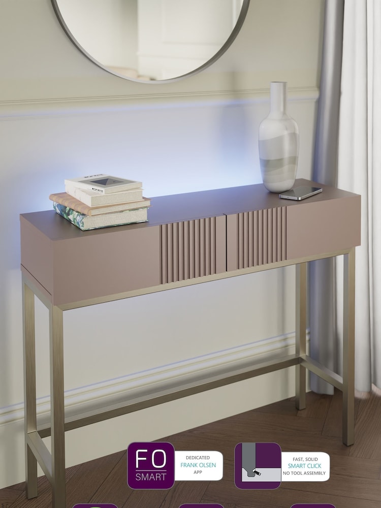 Frank Olsen Mulberry Iona 2 Drawer Console Table with Smart Features - Image 1 of 7