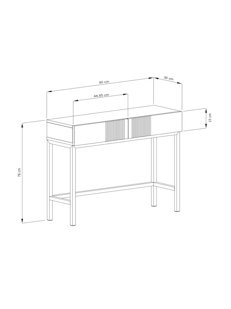Frank Olsen Mulberry Iona 2 Drawer Console Table with Smart Features - Image 7 of 7