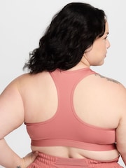 Nike Canyon Pink Curve Swoosh Medium Support Sports Bra - Image 2 of 6