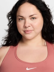 Nike Canyon Pink Curve Swoosh Medium Support Sports Bra - Image 3 of 6