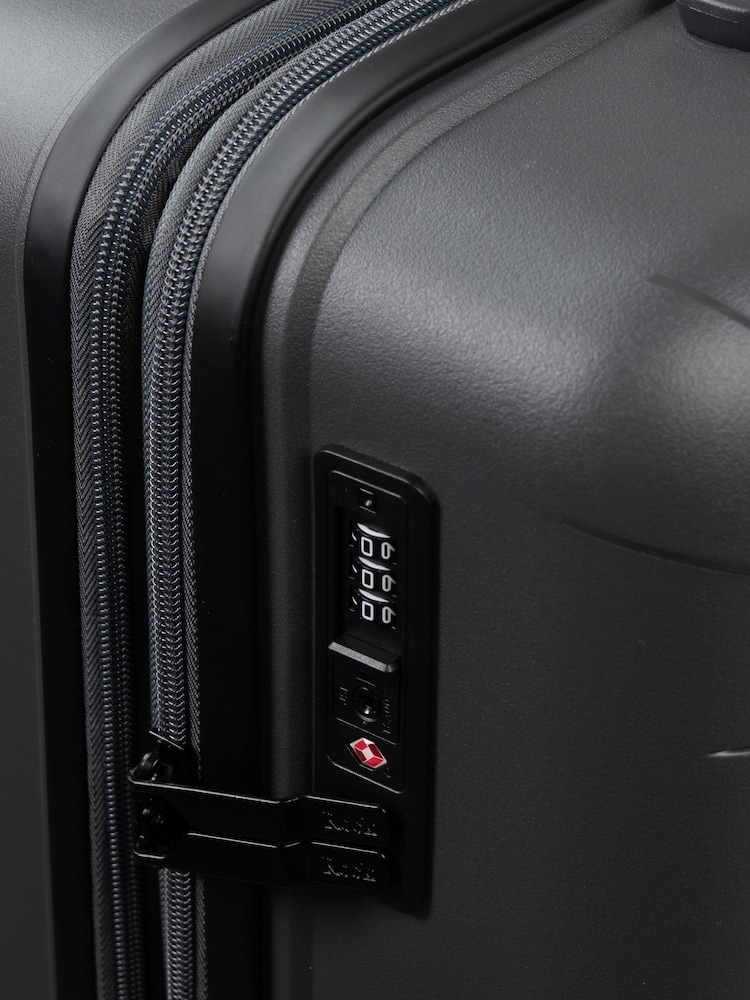 Rock Luggage Grey Resilient Medium Luggage - Image 7 of 7 Rock Luggage Grey Resilient Medium Luggage - Image 7 of 7
