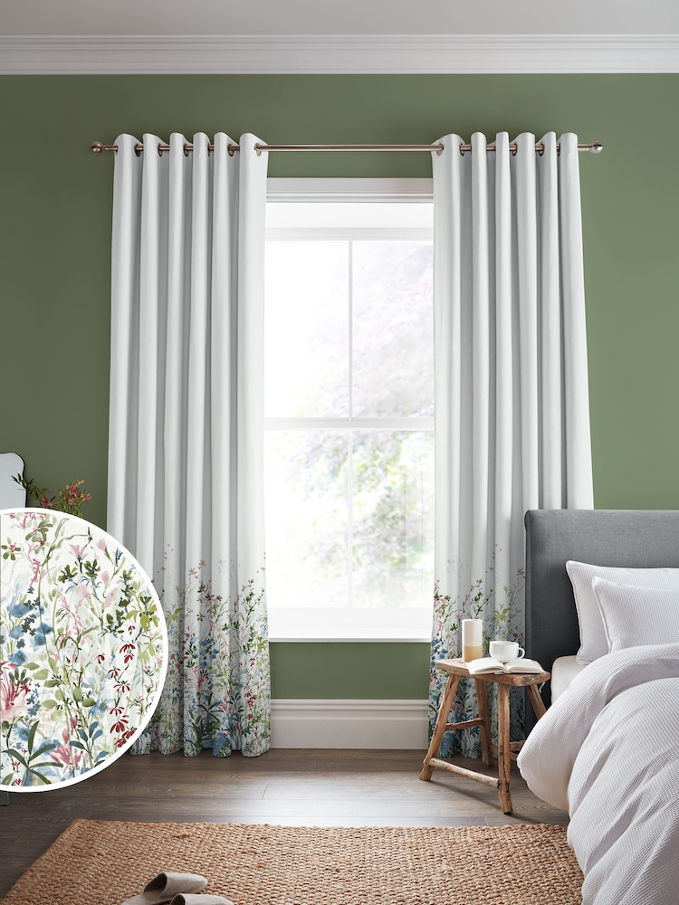 Laura Ashley Multi Pointon Fields Made to Measure Curtains - Image 2 of 9