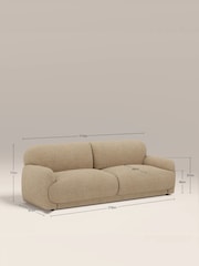 Cult Furniture Speckled Latte Cloud Boucle 3 Seater Sofa - Image 7 of 8