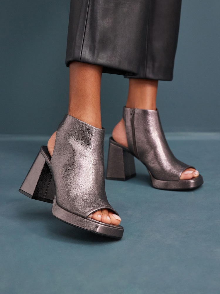 Metallic Forever Comfort® Flare Platform Shoe Boots - Image 1 of 6