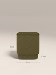 Cult Furniture Moss Green Soho Velvet Pouffe Stools & Ottomans - Image 5 of 5