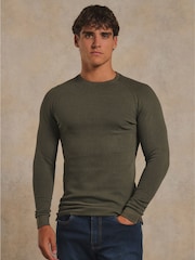 Tailored Athlete Natural Muscle Fit Heavy Weight Textured Crew Neck T-Shirt - Image 1 of 7