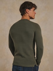 Tailored Athlete Natural Muscle Fit Heavy Weight Textured Crew Neck T-Shirt - Image 2 of 7