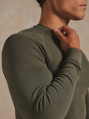 Tailored Athlete Natural Muscle Fit Heavy Weight Textured Crew Neck T-Shirt - Image 5 of 7