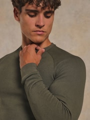Tailored Athlete Natural Muscle Fit Heavy Weight Textured Crew Neck T-Shirt - Image 6 of 7