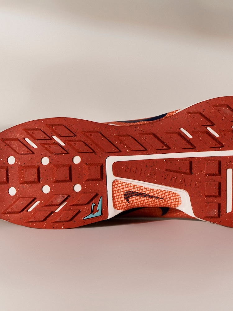 Nike White/Navy Juniper Trail 3 Running Trainers - Image 16 of 21