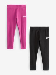 Reebok Junior 2 Pack Black Leggings - Image 1 of 16