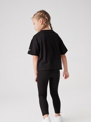 Reebok Junior 2 Pack Black Leggings - Image 3 of 16