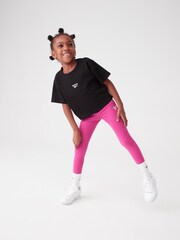 Reebok Junior 2 Pack Black Leggings - Image 5 of 16