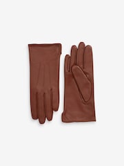 Tan Brown Leather Gloves - Image 3 of 3