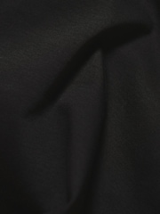 Tailored Athlete Black Muscle Fit Mercerised Cotton Tipped Zip Neck Polo Shirt - Image 7 of 7