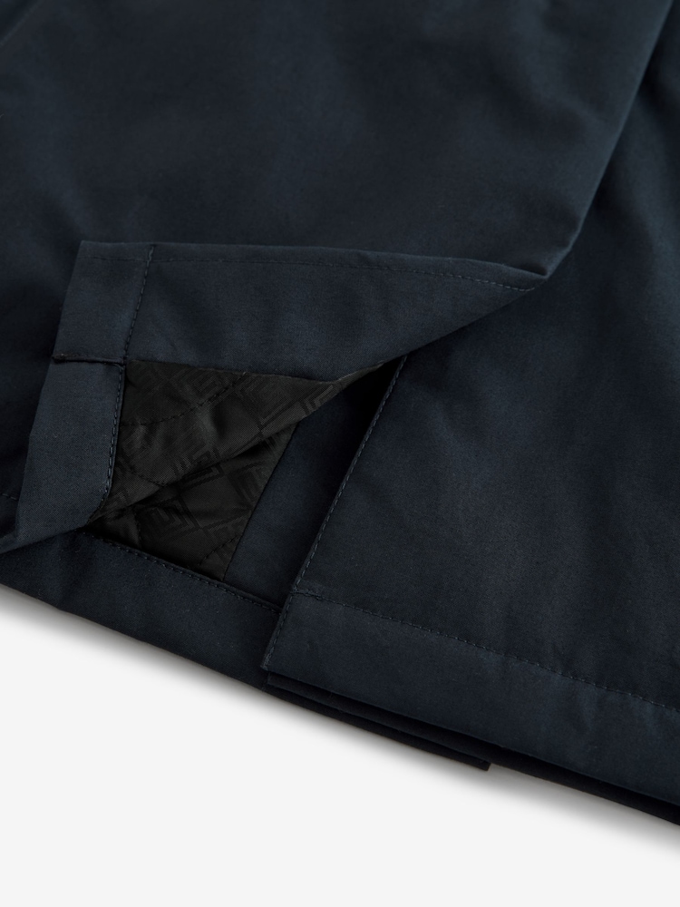 Navy Blue British Millerain Signature Shower Resistant Longer Length Trench Coat - Image 8 of 10